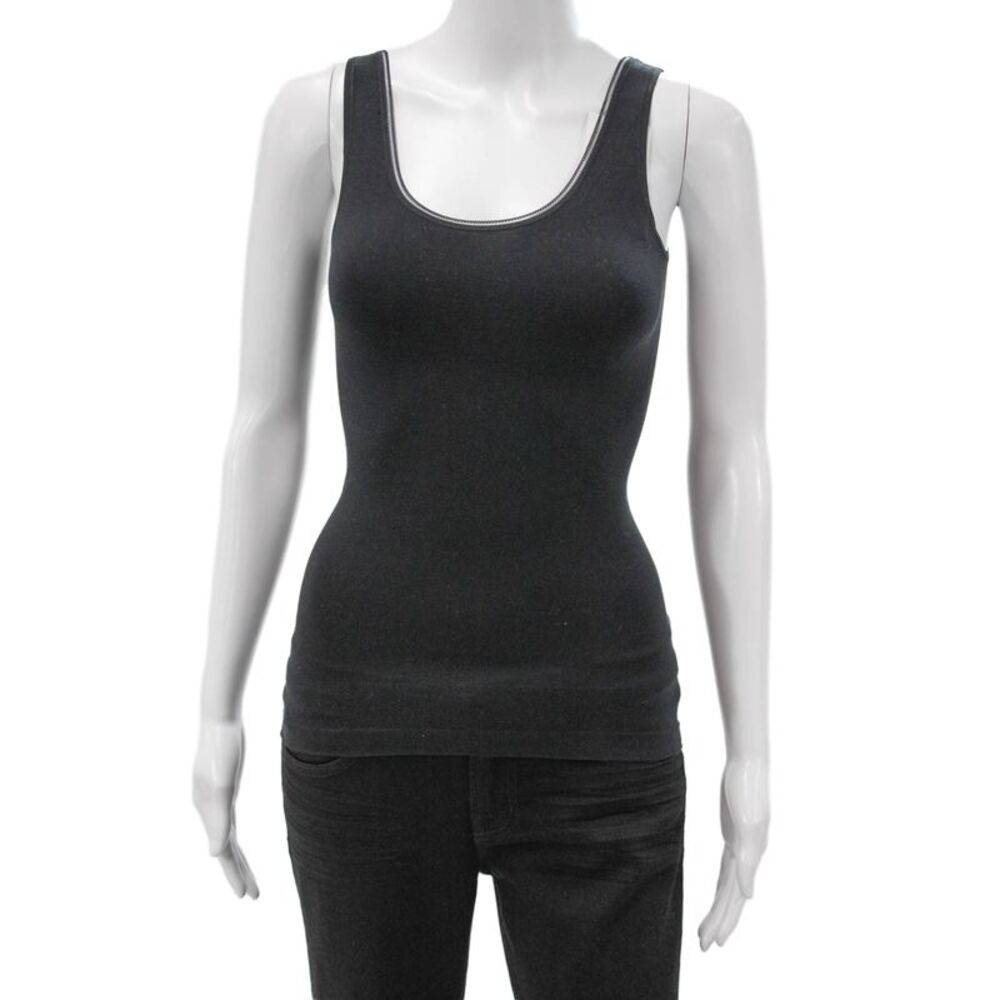 Yummie Womens Basic Tencel Scoop Neck Sleeveless Tank Gray Size S